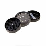 GRINDER RAGGA LEAF BLACK METAL 40MM