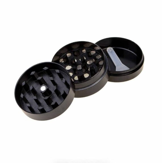 GRINDER RAGGA LEAF BLACK METAL 40MM