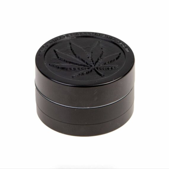 GRINDER RAGGA LEAF BLACK METAL 40MM