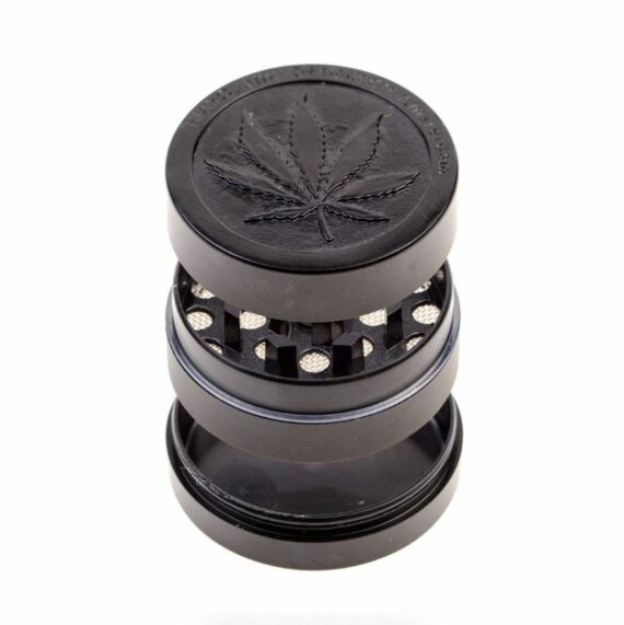 GRINDER RAGGA LEAF BLACK METAL 40MM