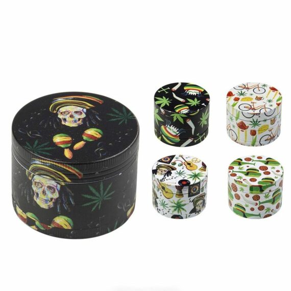 GRINDER SKULL LEAF 4 PARTIES 50MM