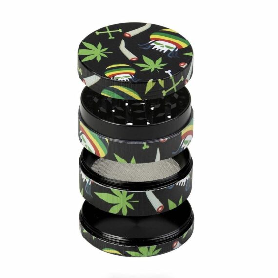 GRINDER SKULL LEAF 4 PARTIES 50MM